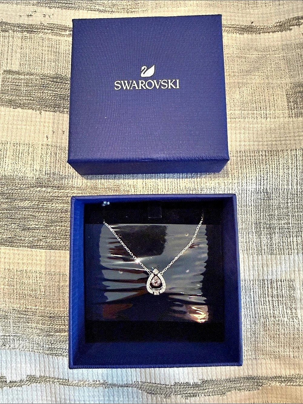 Swarovski Sparkling Dance Pear Necklace Silver